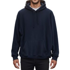 Hiker Sports Men’s Double Layer Pullover Hoodie Black Waffle Knit Lining Size XL